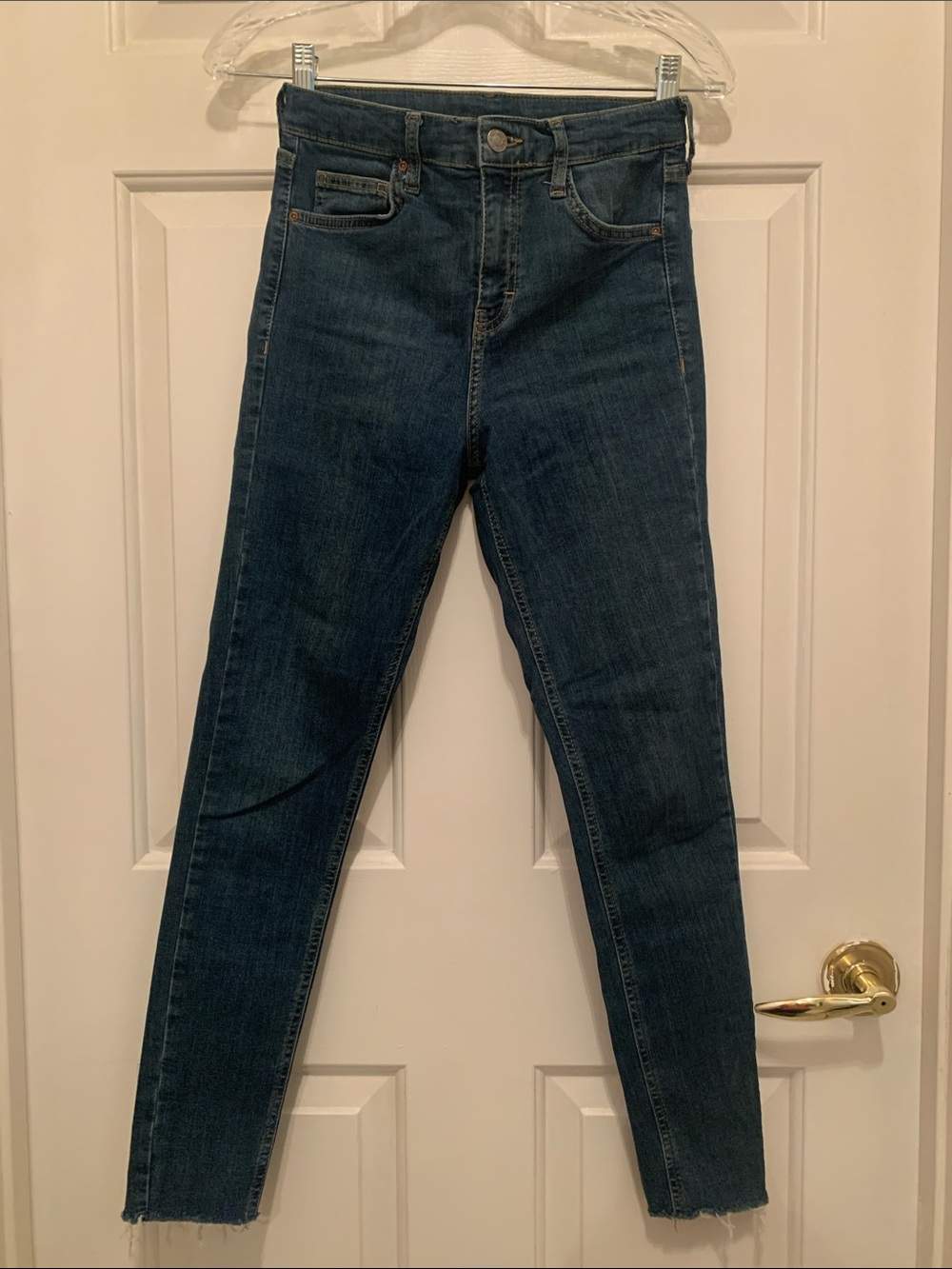 Topshop Dark Wash Skinny Jeans